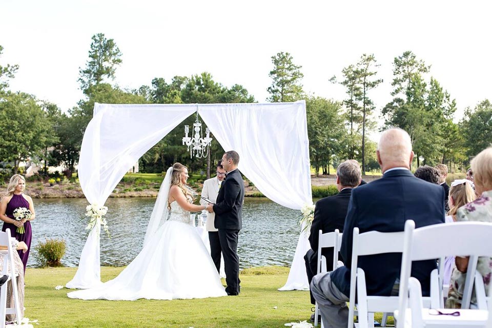 Photo of outdoor wedding