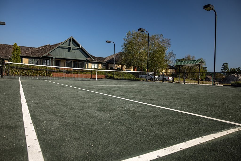 Tennis court at a fitness center