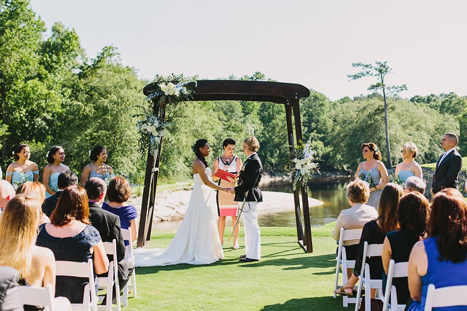 Photo of outdoor wedding