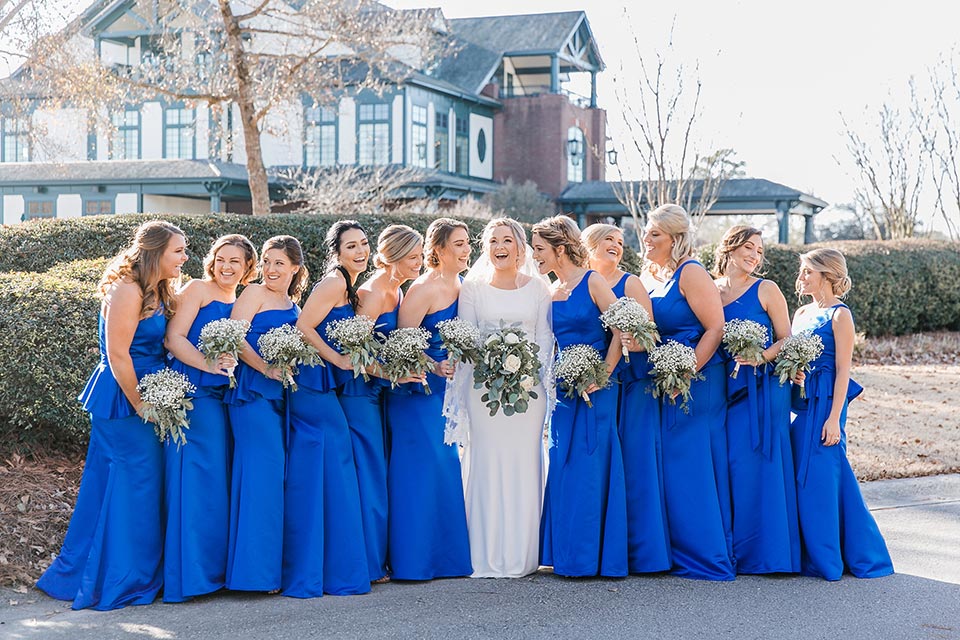 Photo of bridal party outside