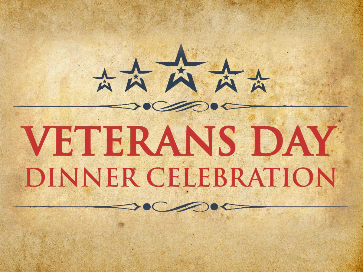 veterans day dinner celebration graphic