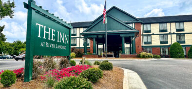 the inn hotel with spring flowers